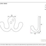 Anvil Celtic Double Robe Hook