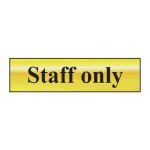 Staff only' Sign - POL - 200 x 50mm