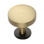 Heritage Brass - Domed Disc Cabinet Knob with Rose