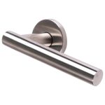 Steel Line - Tubular Door Handle on Round Rose