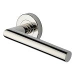 Heritage Brass - Athena Door Handle on Round Rose