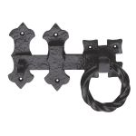 Black Antique Ring Handle Gate Latch
