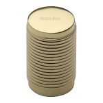 Heritage Brass - Cylindric Ribbed Cabinet Knob