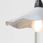 Smooth Nickel Flora Wall Light in Flock