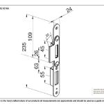 BZP Winkhaus Centre Latch Keep RH 56mm Door
