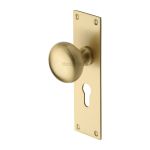 Heritage Brass - Balmoral Door Knob on Plate