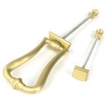 Satin Brass Slimline Art Deco Door Knocker