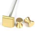 Satin Brass Slimline Art Deco Door Knocker