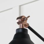 Hammered Copper Brindley Wall Light in Elan Black