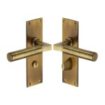 Heritage Brass - Bauhaus Door Handle on Plate