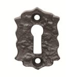 Black Antque Floral Keyhole Profile Escutcheon