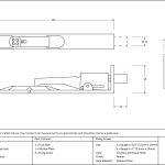 Black PVD Stainless Steel 6" Flush Bolt