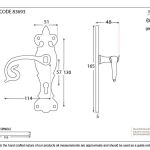 Black Curly Lever Lock Set