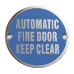 Steel Line - Automatic Fire Door Keep Clear Engraving