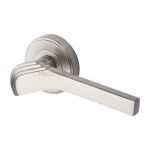 Heritage Brass - Tiffany Door Handle on Round Rose