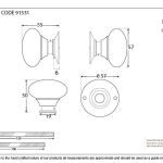 Anvil 57mm Mushroom Mortice/Rim Knob Set