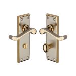 Heritage Brass - Edwardian Door Handle on Plate