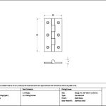 Satin Brass Butt Hinge (pair)