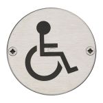 Steel Line - Disabled Symbol Sign