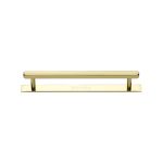Heritage Brass - Hexagonal Cabinet Pull Handle with Plate