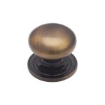 Heritage Brass - Victorian Round Cabinet Knob with Base