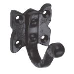 Black Antique Single Wardrobe Hook