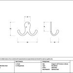 Satin Brass Celtic Double Robe Hook