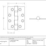 Satin SS 4" Ball Bearing Butt Hinge (pair) F/R