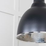 Hammered Nickel Brindley Cluster Pendant in Elan Black