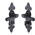 Tudor - Fleur de Lys Door Handle on Plate