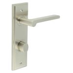 Burlington Fitzrovia Door Handles On Back Plate with Turn & Release