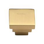 Heritage Brass - Square Stepped Cabinet Knob