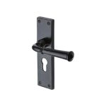 M.Marcus - Black Iron Ashfield Door Handle on Plate