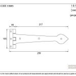 Textured  Cast T Hinge (pair)