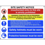 Composite site safety notice' Sign - FMX - 800 x 600mm