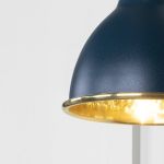 Hammered Brass Brindley Wall Light in Dusk