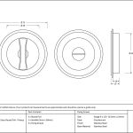 Anvil Art Deco Round Pull - Privacy Set