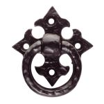 Black Antique Ring Pull on Gothic Cross Backplate