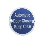 Stainless Steel Automatic Door Closer Keep Clear
