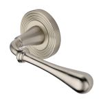 Heritage Brass - Roma Reeded Door Handle on Round Rose
