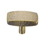 Heritage Brass - Rectangular Hammered Cabinet Knob