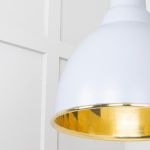 Smooth Brass Brindley Cluster Pendant in Birch