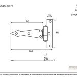 Arrow Head T Hinge (pair)