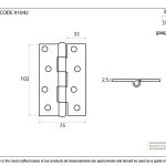 From The Anvil Butt Hinge (pair)