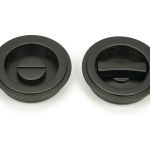 Anvil Art Deco Round Pull - Privacy Set