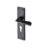 M.Marcus - Black Iron Bridgnorth Door Handle on Plate