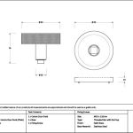 Satin Brass Brompton Centre Door Knob (Plain)