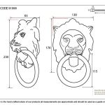 Anvil Lion Head Door Knocker