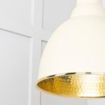 Hammered Brass Brindley Cluster Pendant in Teasel