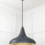 Smooth Brass Frankley Pendant in Soot